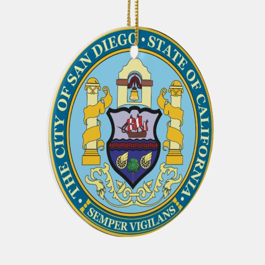 Zeehond van San Diego Keramisch Ornament (Rechts)