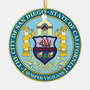 Zeehond van San Diego Keramisch Ornament