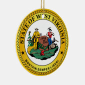 Zeehond van West-Virginia Keramisch Ornament (Rechts)