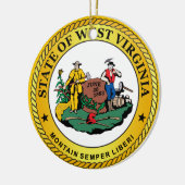 Zeehond van West-Virginia Keramisch Ornament (Links)