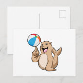 Zeehond Water Polo Briefkaart (Voorkant / Achterkant)