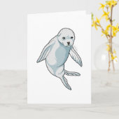 Zeehond zwemt kaart (Gele Bloem)