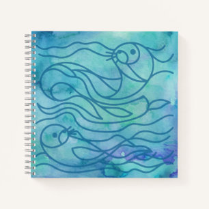 Zeehonden - Blauw Notitieboek