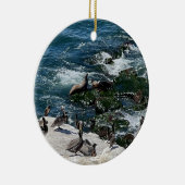 Zeehonden en Vogels Keramisch Ornament (Rechts)