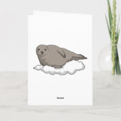 Zeehonden op wolken kaart (Achterkant)