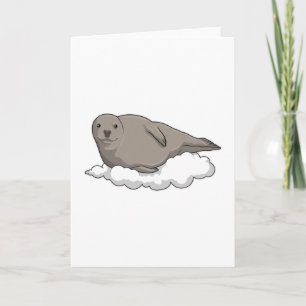 Zeehonden op wolken kaart
