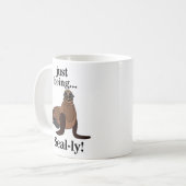 Zeehonden Zeeleeuw Funny Koffiemok (Voorkant links)