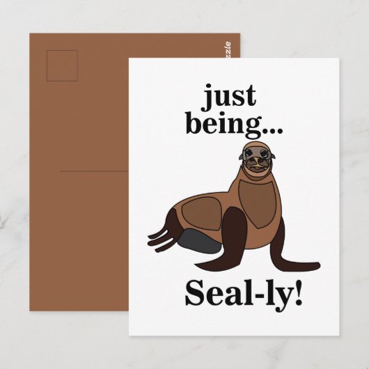 Zeehonden Zeeleeuw Grappig Briefkaart (Voorkant / Achterkant)