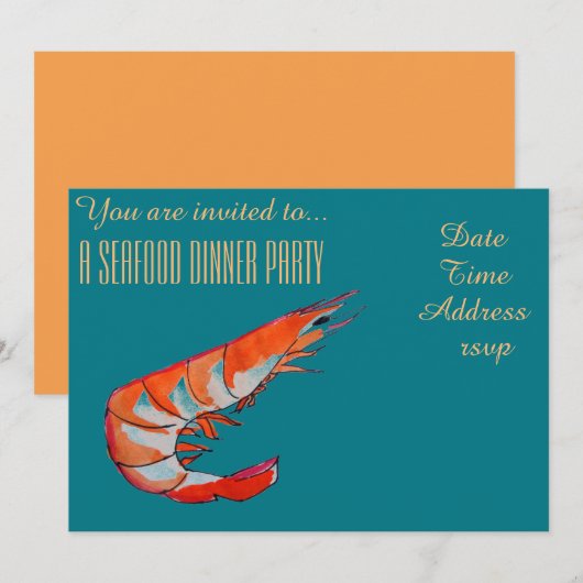 Zeehondengarnaal - diner BBQ Kaart (Voorkant / Achterkant)