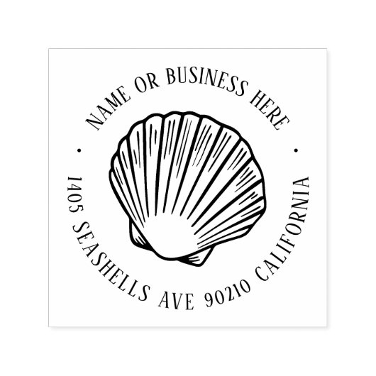  zeehondenhuis Naam Terugkeeradres Zelfinktende Stempel (Design)