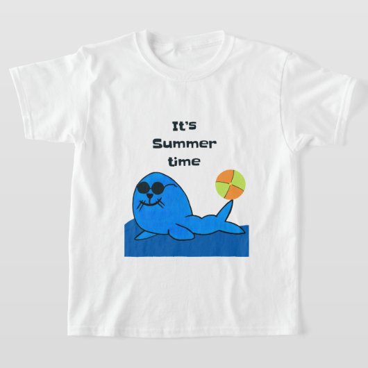 Zeehondenleeuw in de zomer t-shirt (Laagn)