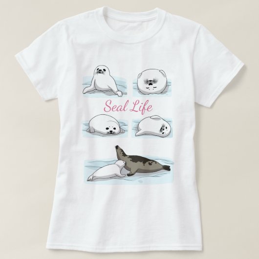 Zeehondenleven T-shirt (Design voorkant)