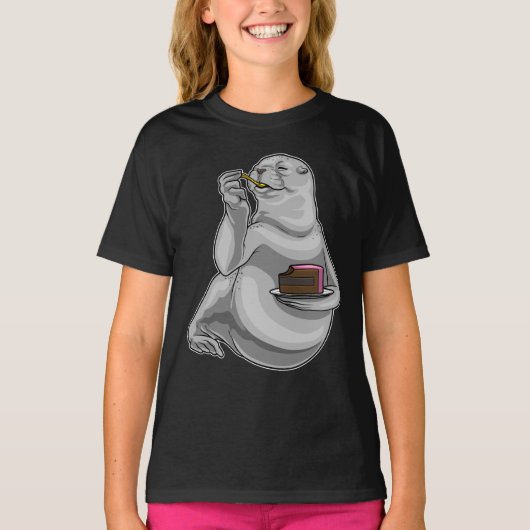 zeehondenverjaardagstaart t-shirt (Voorkant)