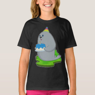 zeehondenverjaardagstaart t-shirt