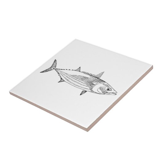 zeehondenvis - gestreepte tonijn tegeltje (Zijkant)