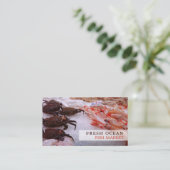 Zeehondenweergave, visser/vrouw, vismarkt visitekaartje (Staand voorkant)