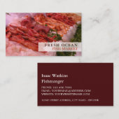 Zeehondenweergave, visser/vrouw, vismarkt visitekaartje (Voorkant / Achterkant)