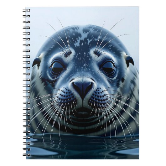 Zeehondje Close-up Notitieboek (Voorkant)