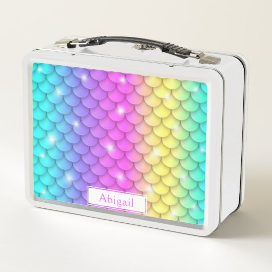 Zeejufferschaalpatroon met regenboogglans en meisj (Achterkant)