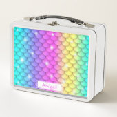 Zeejufferschaalpatroon met regenboogglans en meisj (Voorkant)