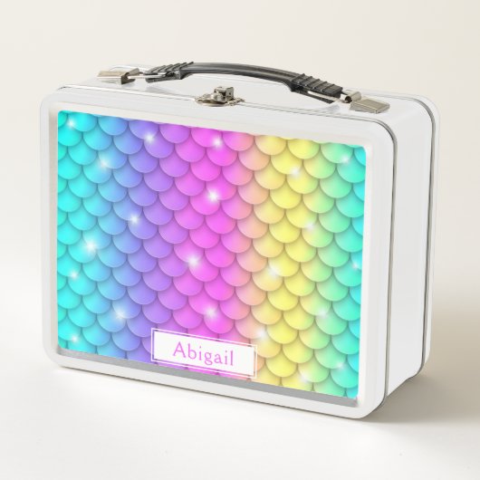 Zeejufferschaalpatroon met regenboogglans en meisj (Voorkant)