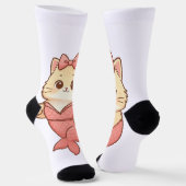 Zeejungferkat Sticker Sokken (Gebogen)