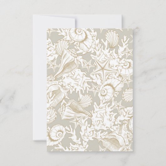 Zeekaart elegante verticale RSVP-kaart RSVP Kaartje (Achterkant)