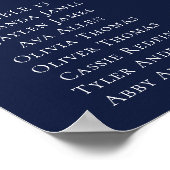 Zeekaart met minimalistische marineschijf poster (Hoek)