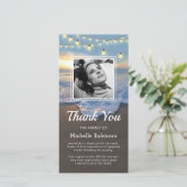 Zeekaart met rouwbetuiging bedankkaart (Staand voorkant)