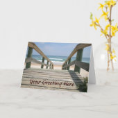 Zeekaart met strandpromenade kaart (Gele Bloem)