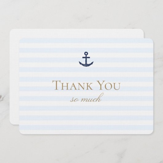 Zeekaart om "Dank je wel" te zeggen Bedankkaart (Voorkant / Achterkant)