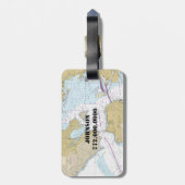  zeekaart San Francisco CA Bagagelabel (Achterkant verticaal)