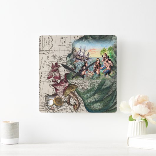  zeekaart vierkante klok (Huis)