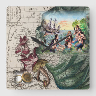 zeekaart vierkante klok