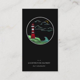 Zeekaart Vuurtoren Logo Zakelijk Visitekaartje