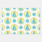 Zeekaarten in de Noordzee Inpakpapier Vel (Voorkant)