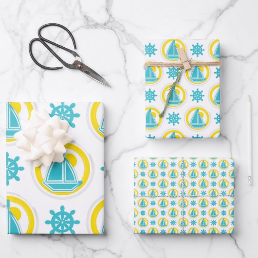 Zeekaarten in de Noordzee Inpakpapier Vel (Voorkant)