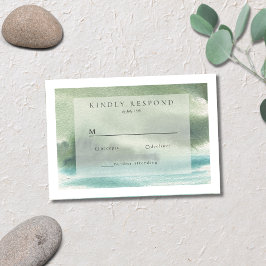 Zeekalmte Blauw Groen Crème RSVP Kaartje