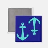 zeekanker op het witte kustpatroondek magneet (Voorkant / Achterkant)
