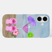Zeekant cocktail en teenslippers Case-Mate iPhone case (Achterkant (horizontaal))