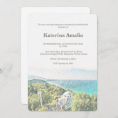 Zeekant mozaïek uitnodiging (Voorkant / Achterkant)