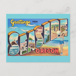 Zeekant Oregon Vintage Groet Briefkaart