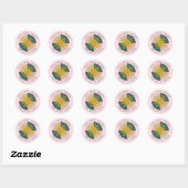 Zeekant Soiree Bruidsfeest Modern Mooie Aangepaste Ronde Sticker (Vel)