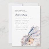 Zeekant | Uitnodiging voor een babyfeest met nauti (Voorkant)