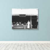 Zeekant, Uitzicht van Oregon van Hoefler Ice Cream Canvas Afdruk (Insitu (Houten vloer))