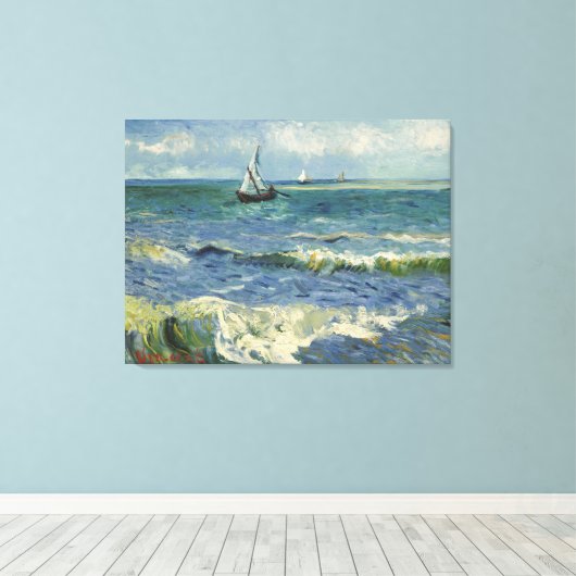 zeekapje bij Les Saintes-Maries-de-la-Mer Canvas Afdruk (Insitu (Houten vloer))
