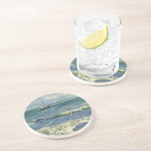  zeekapje bij Les Saintes-Maries-de-la-Mer Zandsteen Onderzetter