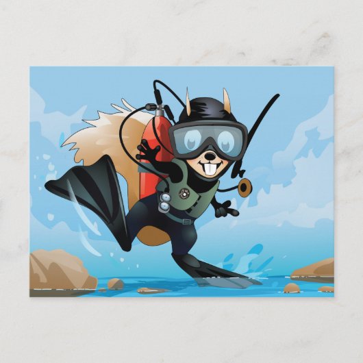 zeekhoorn op vakantie-briefkaart briefkaart (Voorkant)