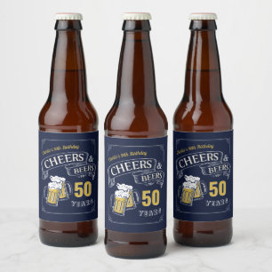 Zeekleurige kazen en bier van elke leeftijd etiket