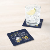 Zeekleurige kazen en bier van elke leeftijd kartonnen onderzetters (Insitu)